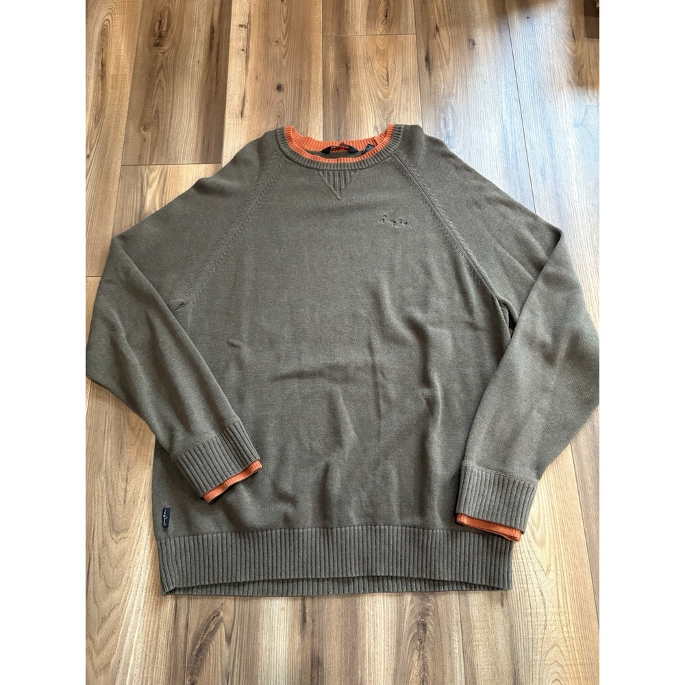 Sean John Men's XXL Sweater Brown‎ Orange Cotton Casual